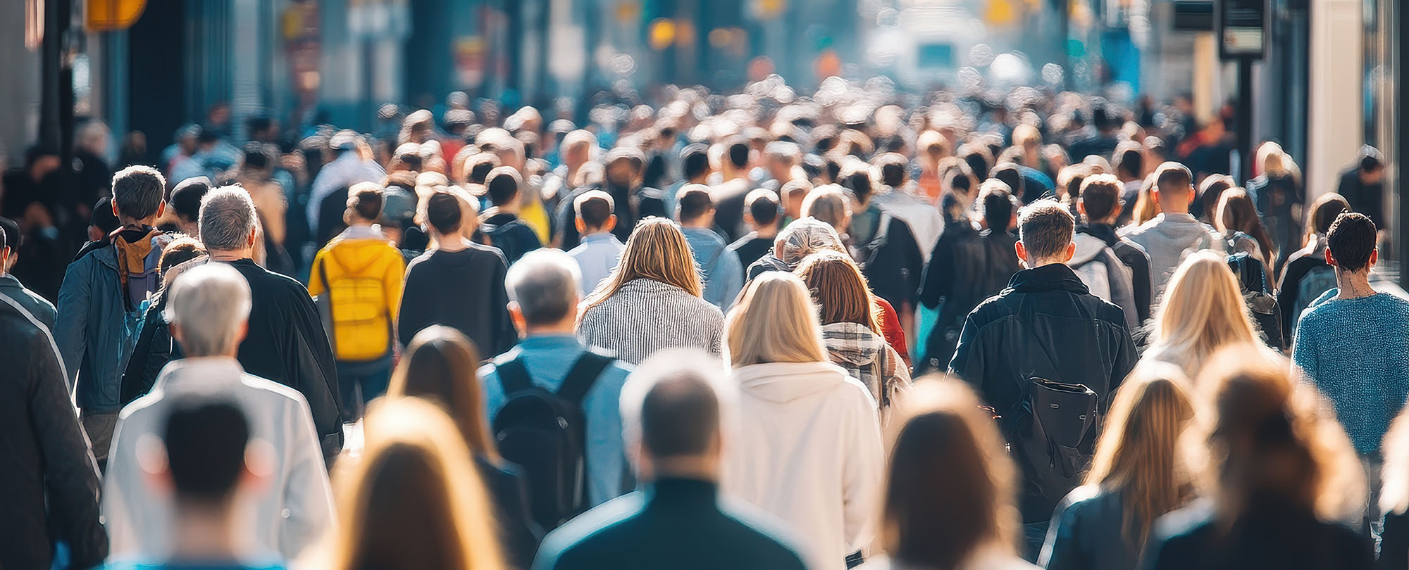 People walking on a street