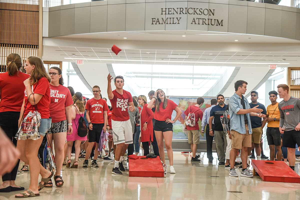 Students enjoying the Back to School Bash