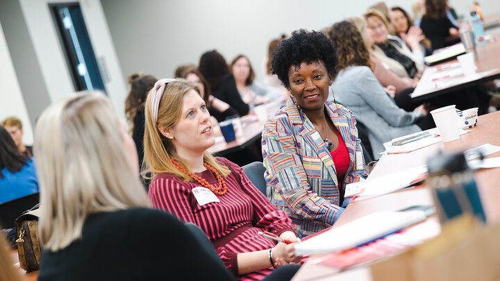 The College of Business and College of Law partnered to host a sold-out Women Lead 2022 – Leading Through Change at Nebraska Innovation Campus