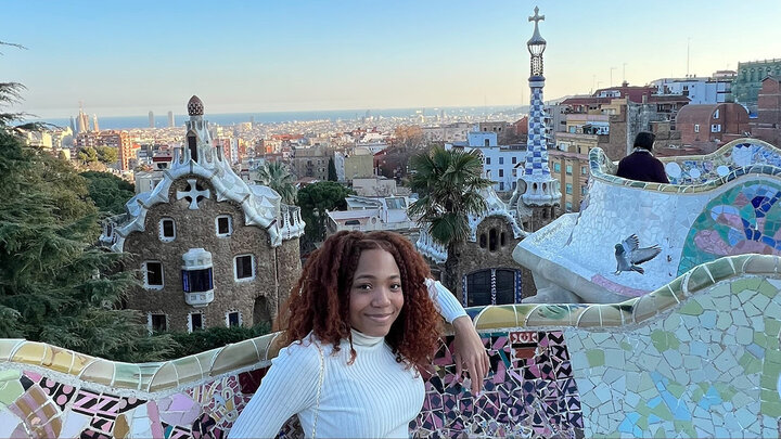 Sophomore marketing major Lauren Lewis enjoys the culture and scenery while studying in Barcelona, Spain.