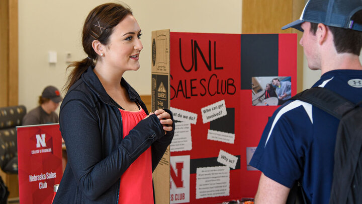 With roots in building community for 100 years, B-Week's events run September 13-16. The week includes multiple opportunities for business students to come together, get resources and explore involvement in student organizations and studying abroad. Photo taken at the 2019 B-Week Club Fair.