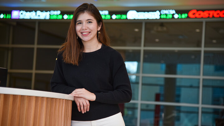 Cindy Valladares, senior finance major from San Pedro Sula, Honduras