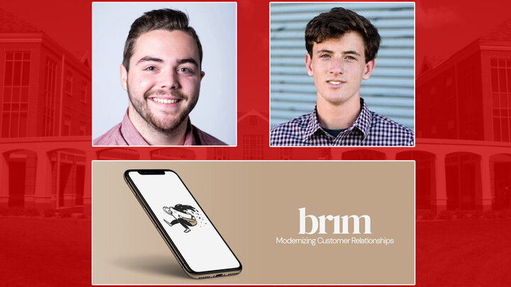 Luke Bogus (left) and Jacob Peddicord combined business ingenuity with modern technologies to create Brim, a mobile ordering app compatible with the Square payment system.