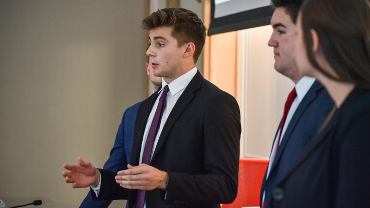 Brooks Douglass gained real-world experience during a new venture business competition for the Nebraska Business Honors Academy.
