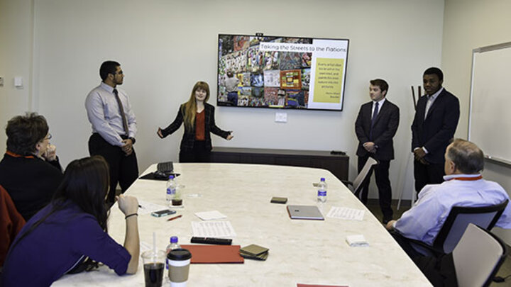 Team Artworld presented their plan to bring art from the streets to the world.