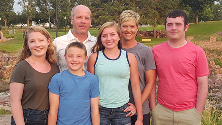 Dan Mlnarik with his family