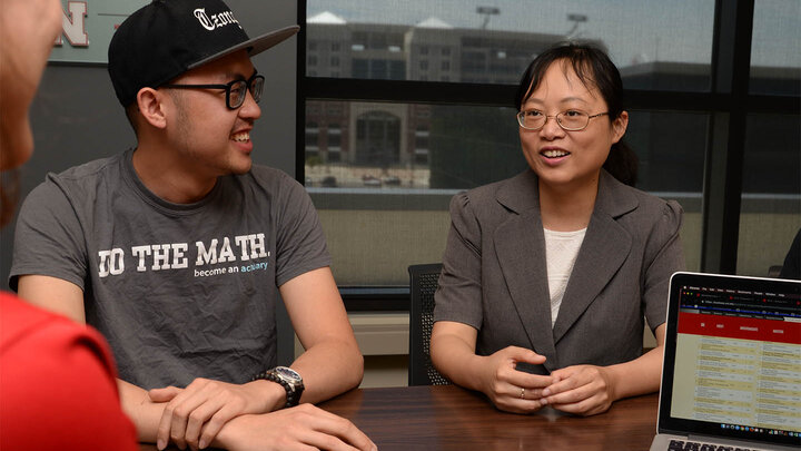 Dr. Yijia Lin led a team approach at Nebraska Business to build the first actuarial science research rankings web application.
