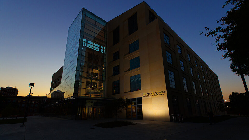 College of Business at Sunset