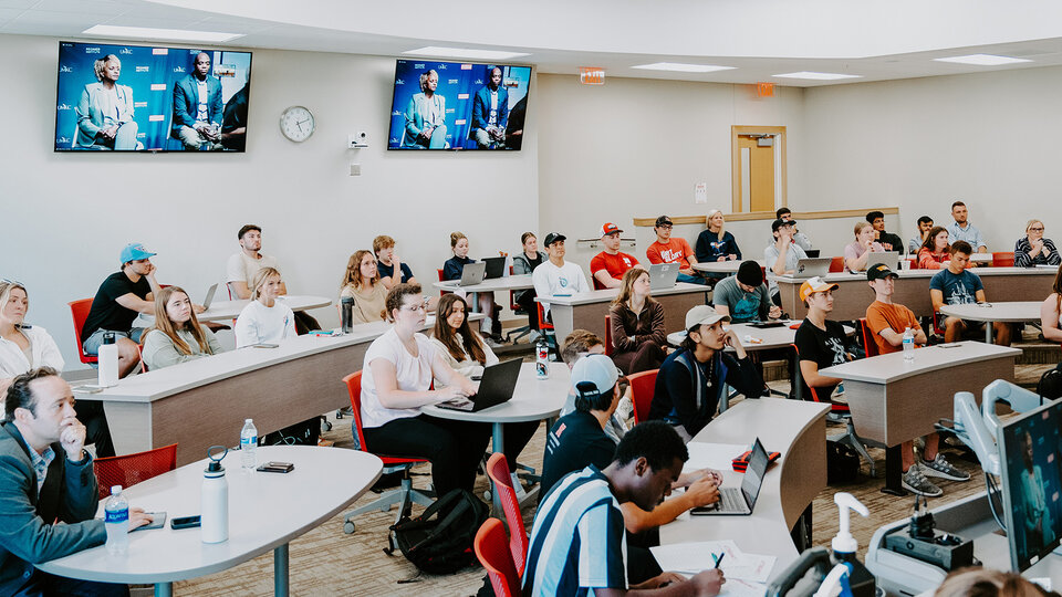 Students in a class