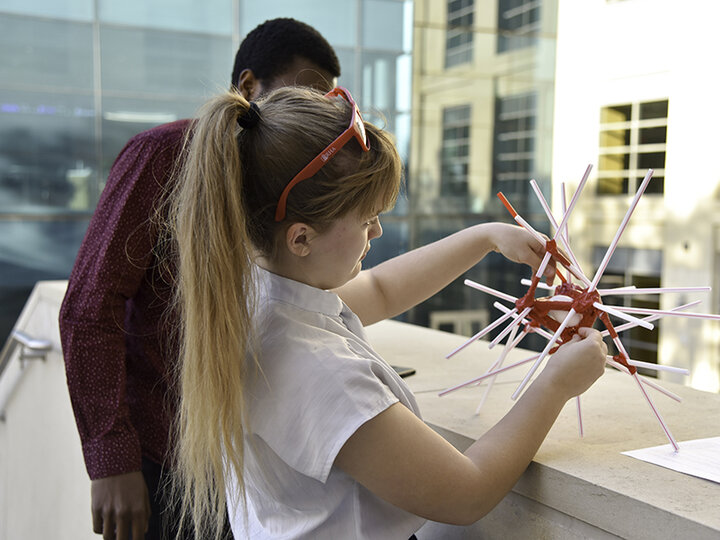 students participating in innovation challenge