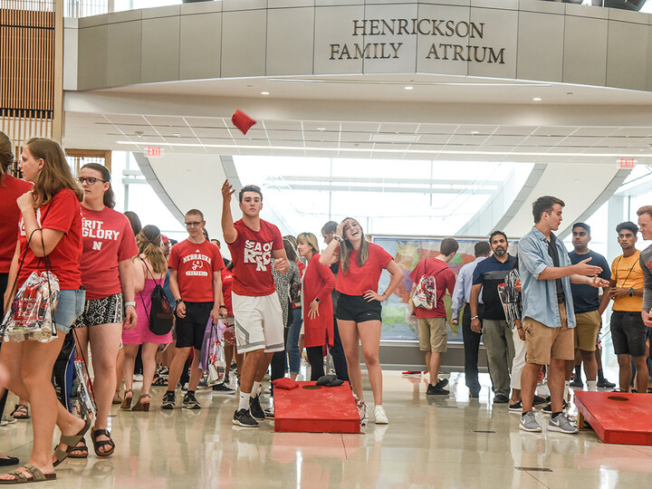 Students enjoying the Back to School Bash