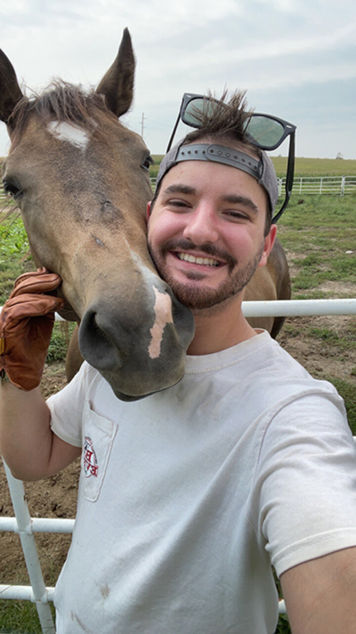 Braden with a horse
