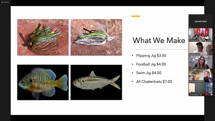 Hunter Suchsland, junior fisheries and wildlife major from Kearney, won the other grand prize for his business, LS Lures, which makes custom fishing baits.