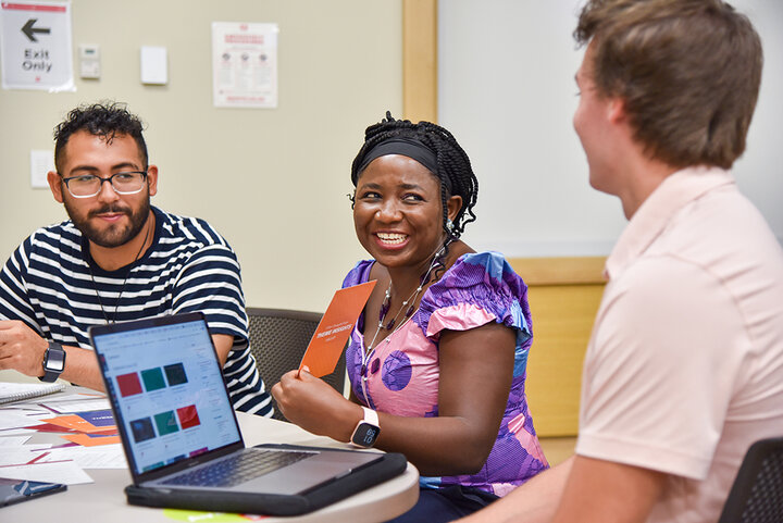 The Clifton Strengths Institute serves as a national model for strengths-based education, where College of Business staff and faculty such as Dr. Herita Akamah, assistant professor of accountancy, help students learn more about their strengths. During Accelerate, one part of the #NILbraska program, student-athletes will take the CliftonStrengths® and Builder Profile 10 assessments, and learn how to best maximize their strengths for success.