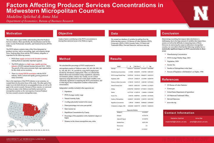 Factors affecting producer services concentrations in midwestern micropo;otam cpimtoes