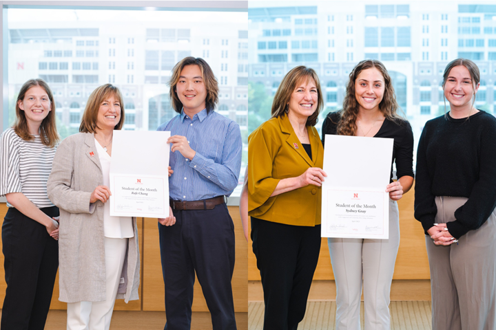 Rafe Chang and Sydney Gray were selected as Students of the Month.