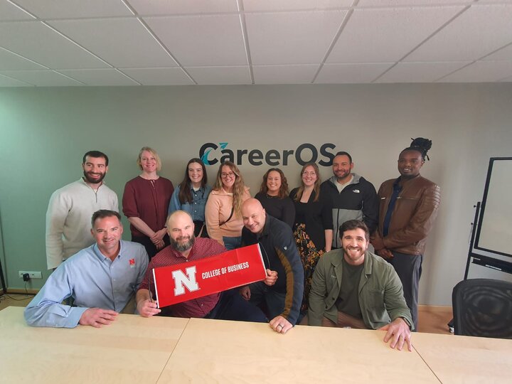 MBA students visited CareerOS, which provides a job matching software program for universities.