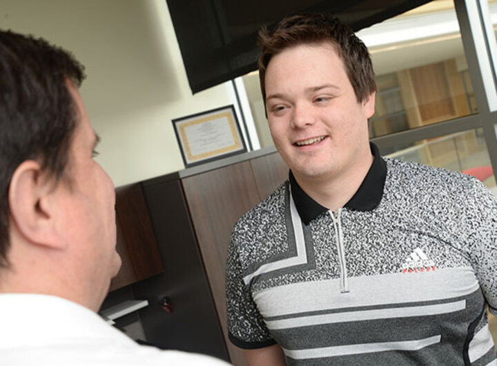Dr. Eric Thompson talks with Brechbill about his work in the BBR scholars program.