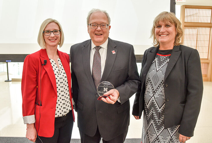 Davis earned the Sue Vagts Faculty/Staff Partner of the Year Award.