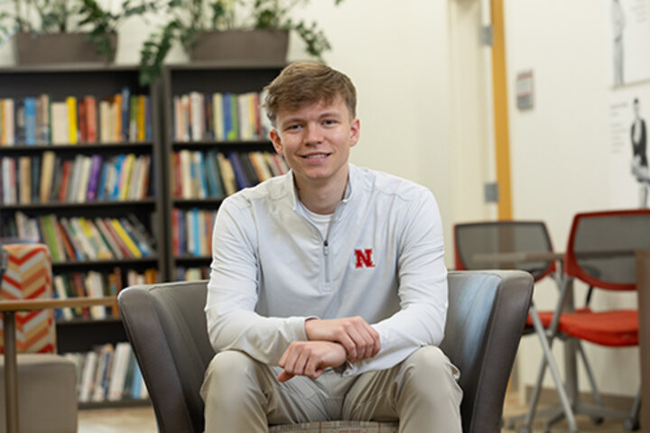 Carter Goff in Hawks Hall