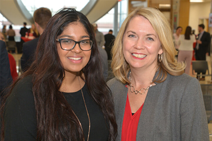Natasha Hindia and Dr. Amber Messersmith before the awarding ceremony.
