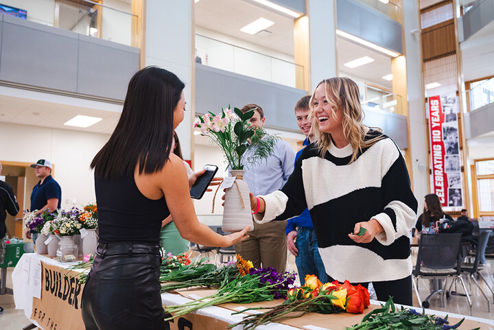The Builder Bouquets booth at the Builder Marketplace featured custom floristry.