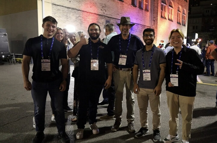 The championship team with Scott Swenseth, associate professor of supply chain management and analytics