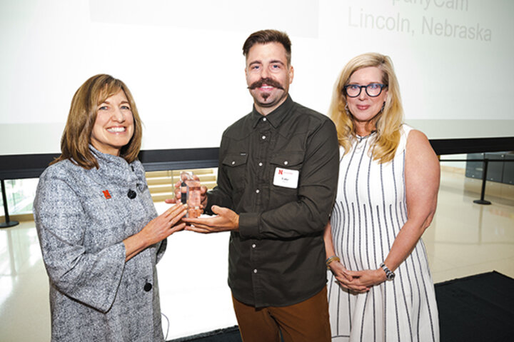 Luke Hansen, '10, CEO and founder of CompanyCam, received the Young Alumni Award.